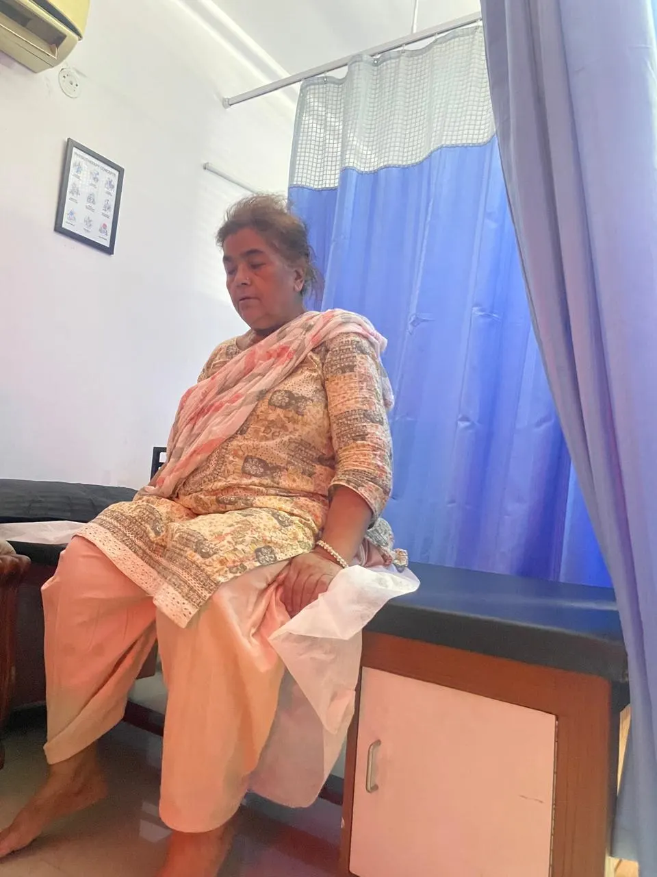 Patient during a therapy session